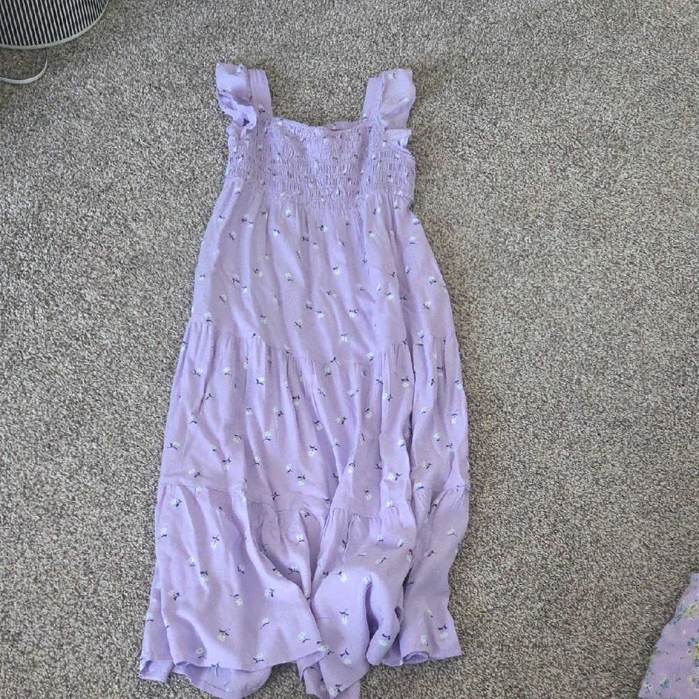 Cat & Jack Lavender Floral Casual Dress